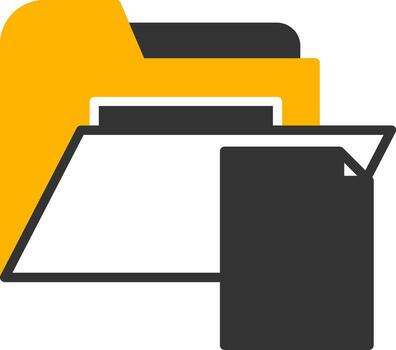 vacío archivos carpeta glifo dos color vector