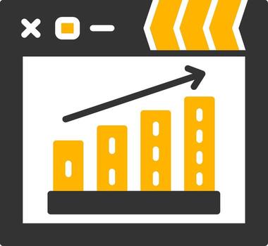 Project Progress Status Glyph Two Color vector