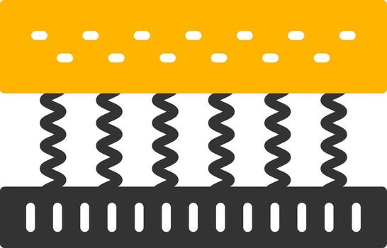 primavera colchón sistema glifo dos color vector