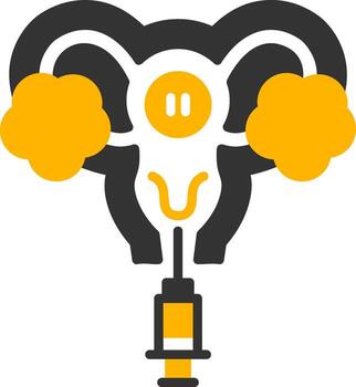 Artificial Insemination Process Glyph Two Color vector