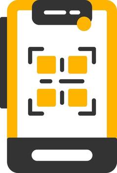 QR Code Scanner Glyph Two Color vector