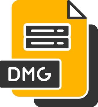 Mac DMG File Glyph Two Color vector