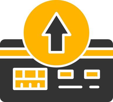 Front Side Of Card Glyph Two Color vector