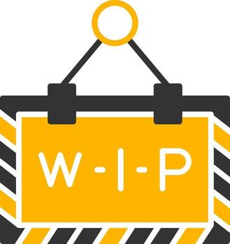 WIP Work Indicator Glyph Two Color vector