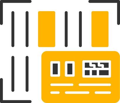 código de barras escanear etiqueta glifo dos color vector