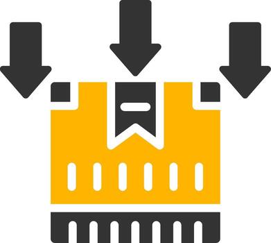 Secure Packing Process System Glyph Two Color vector