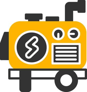 Backup Power Generator Glyph Two Color vector