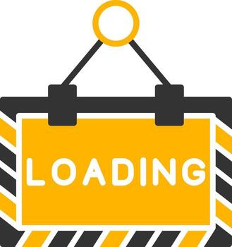 cargando página animación glifo dos color vector