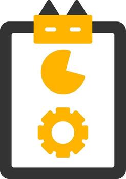 Ongoing Project Progress Glyph Two Color vector