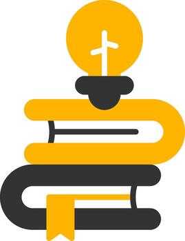 conocimiento base artículos glifo dos color vector