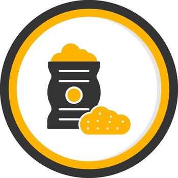 Heavy Bulk Material Handling Glyph Two Color Circle vector