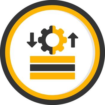 Swap and Reuse Glyph Two Color Circle vector