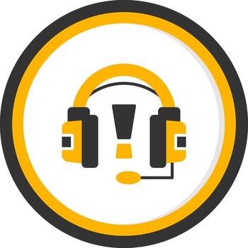 Information Error Alert Glyph Two Color Circle vector