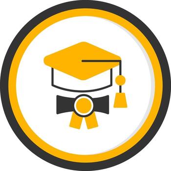 Foreign Language Skills Glyph Two Color Circle vector