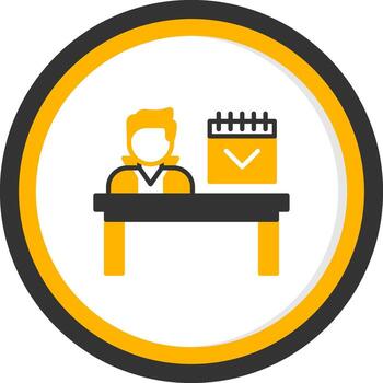 Final Submission DeadGlyph Glyph Two Color Circle vector