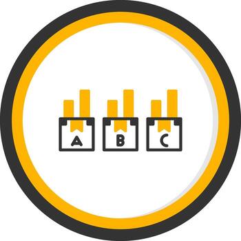 a B C valores clasificación método glifo dos color circulo vector