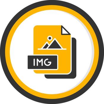 Disk IMG File Glyph Two Color Circle vector