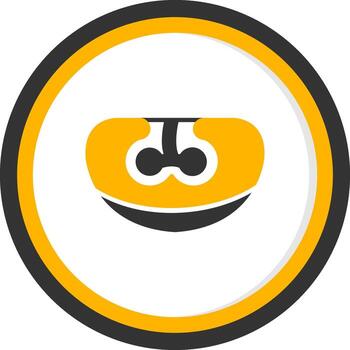 Digestive Enzyme Function Glyph Two Color Circle vector