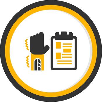 Epilepsy Status Condition Glyph Two Color Circle vector