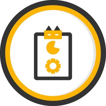 Ongoing Project Progress Glyph Two Color Circle vector