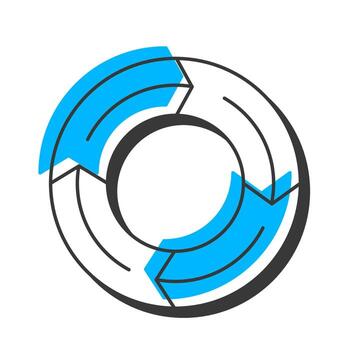 flujo de trabajo administración compensar sombra línea icono. datos categorización, organización. estadístico diagrama. negrita contorno símbolo con sólido azul llenar. moderno plano ilustración. editable carrera vector