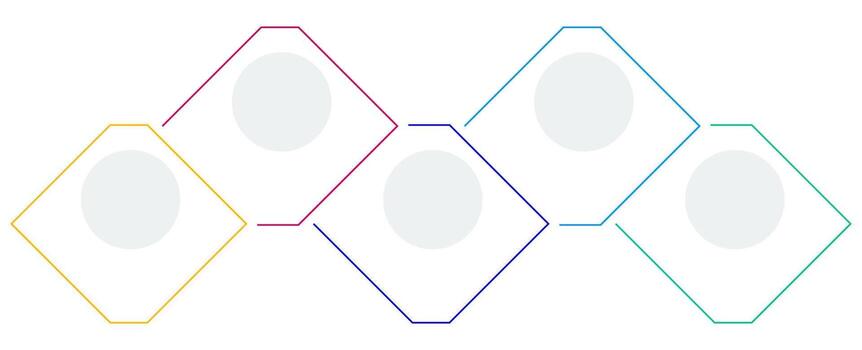 Industry digitization rhombic infographic template. Innovative manufacturing. Data visualization with 5 steps. Empty process design. Editable blank options info graphics vector