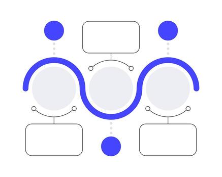 AI innovative solutions infographic template. Virtual assistant for users. Data visualization with 3 steps. Empty process design. Editable blank options info graphics vector