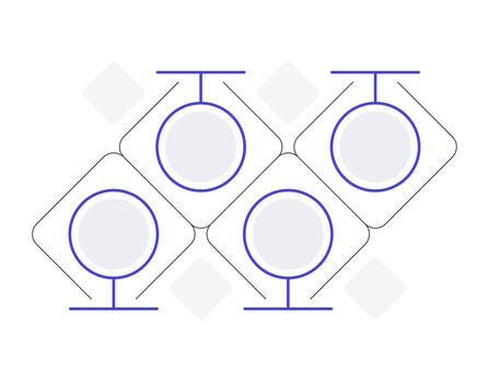 Metaverse solutions infographic template. Virtual reality and simulation. Data visualization with 4 steps. Empty process design. Editable blank options info graphics vector