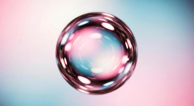 Abstract Bubble with Gradient Background Colorful Water Drop Macro photo