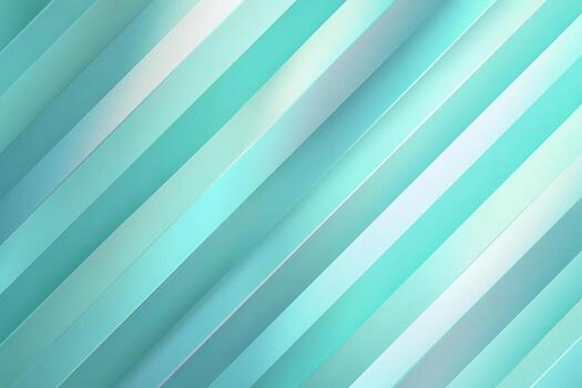Shimmering Teal and Aqua Diagonal Stripes Abstract Background with Subtle 3D Layered Gradient Effect photo