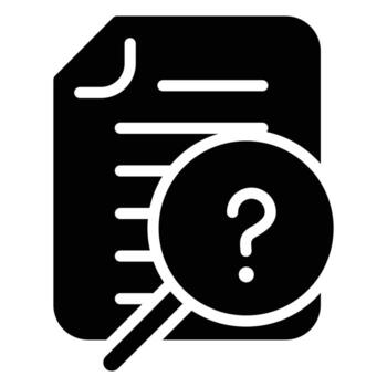 suspicaz documento sólido icono diseño bueno para web o móvil aplicación vector