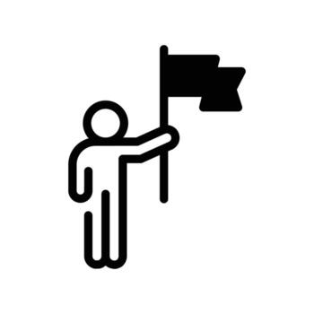 flag bearer solid icon design good for web or mobile app vector