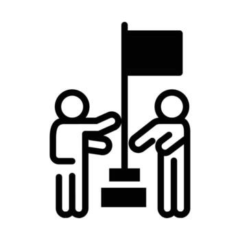 flag bearer solid icon good for web or mobile app vector