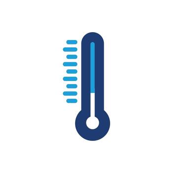 temperature dual color blue colored icon design good for web or mobile app vector