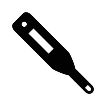 thermometer solid black icon design good for web or mobile app vector