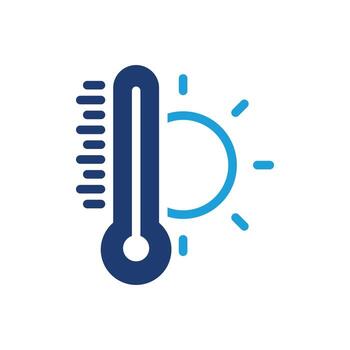 hot temperature dual blue colored icon design good for web or mobile app vector