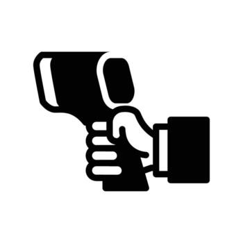 temperature check solid black icon design good for web or mobile app vector