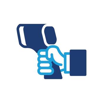 temperature check dual color blue colored icon design good for web or mobile app vector