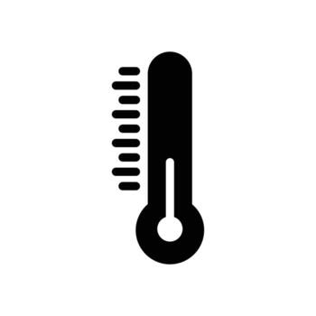temperature solid black icon design good for web or mobile app vector