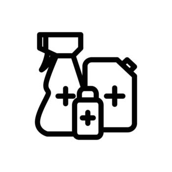 cleaning product outline icon design good for web or mobile app vector