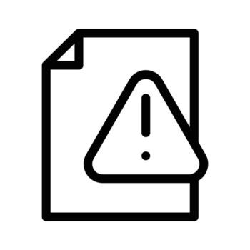 documento con exclamación marca marca contorno icono diseño bueno para web o móvil aplicación vector