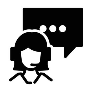 Store support operator solid icon design good for web or mobile app vector