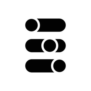 Control Panel solid black icon design good for web or mobile app vector