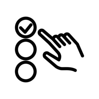 Choose from the List line outline icon design good for web or mobile app vector