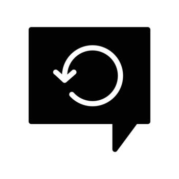 Auto Reply solid icon design good for web or mobile app vector