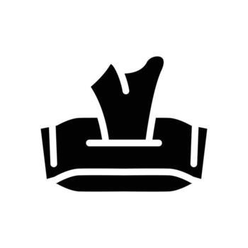 Box tissue solid black icon design good for web or mobile app vector