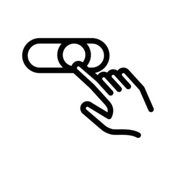 Turn off button click outline icon design good for web or mobile app vector