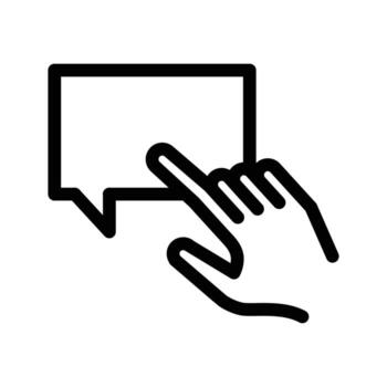 chat assistant outline icon design good for web or mobile app vector