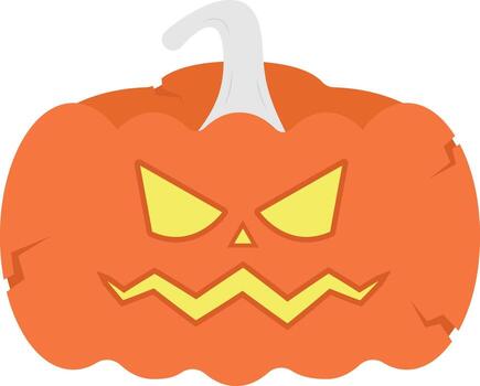 Jack O Lantern Flat Illustration. Clean Icon Design Element on Isolated White Background vector