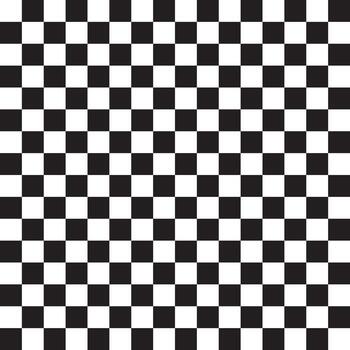 Seamless pattern of black chess board checkered texture isolated on white background vector